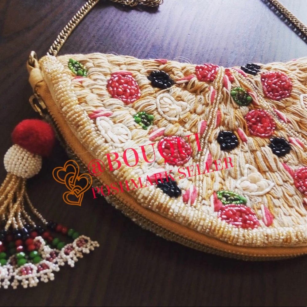 BLOGGERS FAV ZARA CHAIN STRAPS CROSSBODY PIZZA BAG - Picture 12 of 13